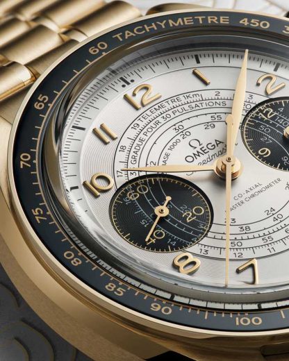 Omega Paris 2024 Speedmaster Chronoscope 43 mm, Moonshine™ gold met Moonshine™ gold 522.60.43.51.02.001 - Afbeelding 5