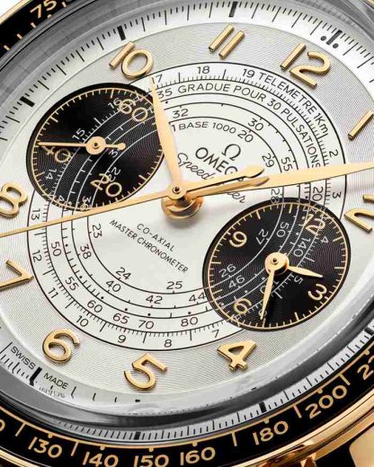 Omega Paris 2024 Speedmaster Chronoscope 43 mm, Moonshine™ gold met leren band 522.62.43.51.02.001 - Afbeelding 4