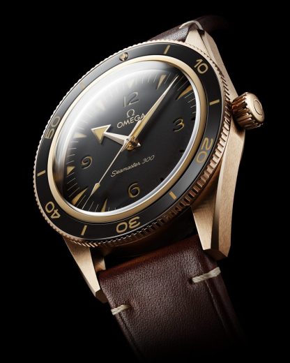 Omega Seamaster 300 41 mm, Brons goud met leren band 234.92.41.21.10.001 - Afbeelding 3