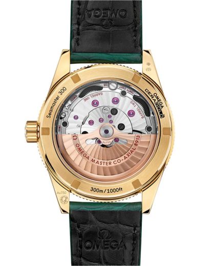 Omega Seamaster 300 41 mm, geelgoud met leren band 234.63.41.21.99.001 - Afbeelding 2
