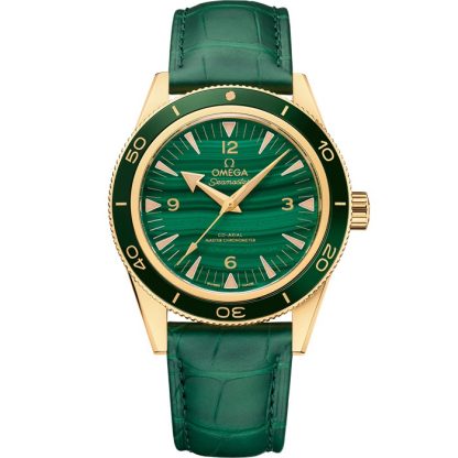 Omega Seamaster 300 41 mm, geelgoud met leren band 234.63.41.21.99.001