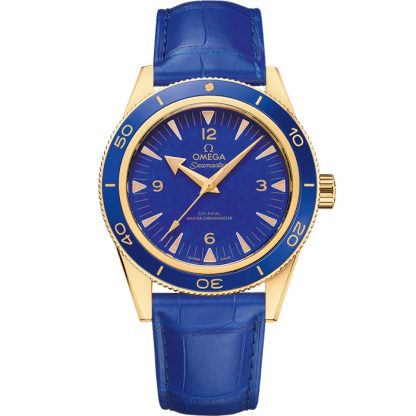 Omega Seamaster 300 41 mm, geelgoud met leren band 234.63.41.21.99.002