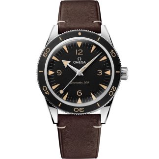 Omega Seamaster 300 41 mm, staal met leren band 234.32.41.21.01.001