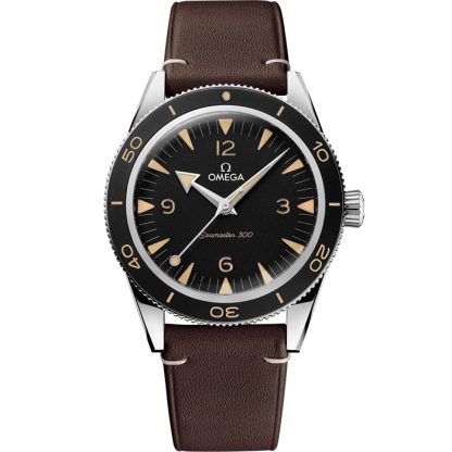 Omega Seamaster 300 41 mm, staal met leren band 234.32.41.21.01.001