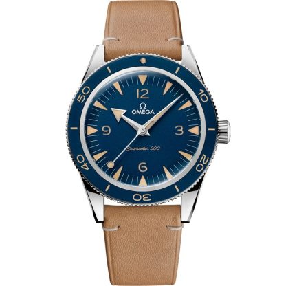 Omega Seamaster 300 41 mm, staal met leren band 234.32.41.21.03.001