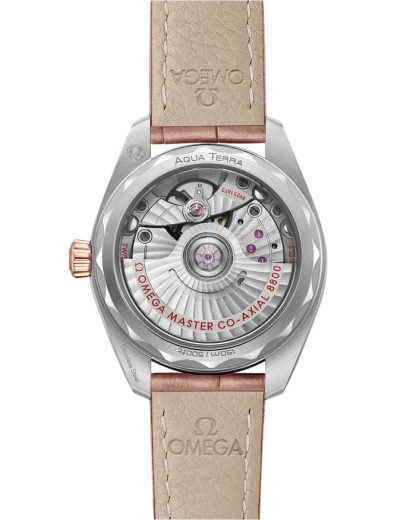 Omega Seamaster Aqua Terra 150M 34 mm, staal - Sedna™ gold met leren band 220.28.34.20.59.001 - Afbeelding 2