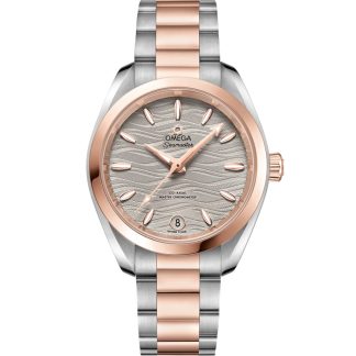 Omega Seamaster Aqua Terra 150M 34 mm, staal - Sedna™ gold met staal - Sedna™ gold 220.20.34.20.06.001
