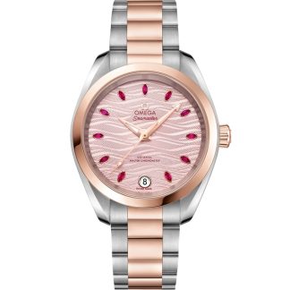 Omega Seamaster Aqua Terra 150M 34 mm, staal - Sedna™ gold met staal - Sedna™ gold 220.20.34.20.60.001