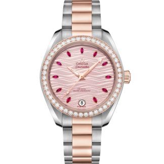 Omega Seamaster Aqua Terra 150M 34 mm, staal - Sedna™ gold met staal - Sedna™ gold 220.25.34.20.60.001
