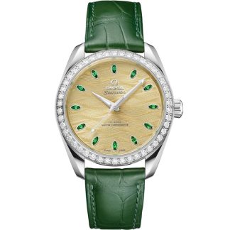 Omega Seamaster Aqua Terra 150M 38 mm, Canopus Gold™ met alligator 220.58.38.20.99.008
