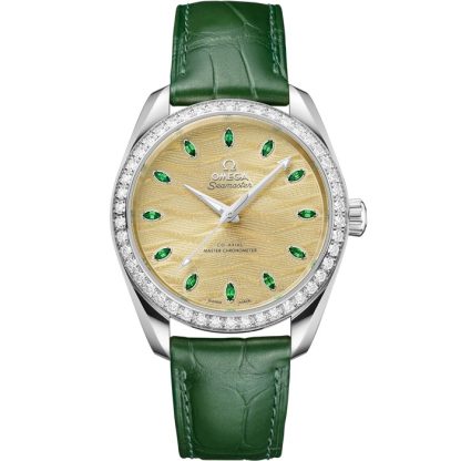 Omega Seamaster Aqua Terra 150M 38 mm, Canopus Gold™ met alligator 220.58.38.20.99.008