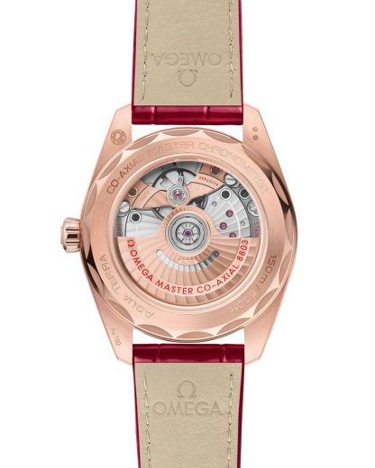 Omega Seamaster Aqua Terra 150M 38 mm, Sedna™ gold met leren band 220.58.38.20.55.002 - Afbeelding 2