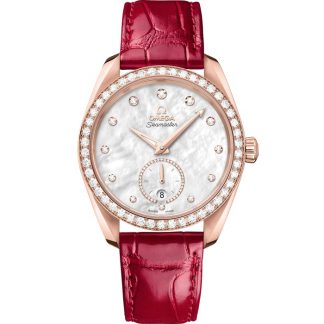 Omega Seamaster Aqua Terra 150M 38 mm, Sedna™ gold met leren band 220.58.38.20.55.002