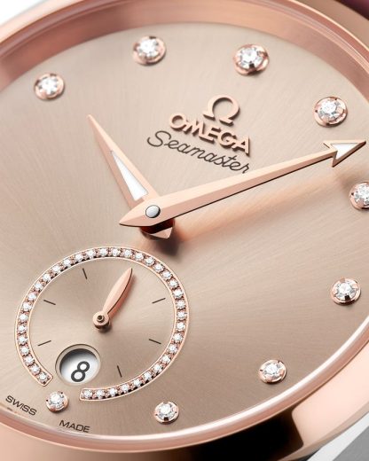 Omega Seamaster Aqua Terra 150M 38 mm, staal - Sedna™ gold met leren band 220.23.38.20.59.001 - Afbeelding 3
