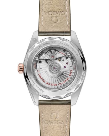 Omega Seamaster Aqua Terra 150M 38 mm, staal - Sedna™ gold met leren band 220.23.38.20.60.001 - Afbeelding 2