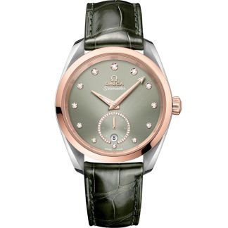 Omega Seamaster Aqua Terra 150M 38 mm, staal - Sedna™ gold met leren band 220.23.38.20.60.001