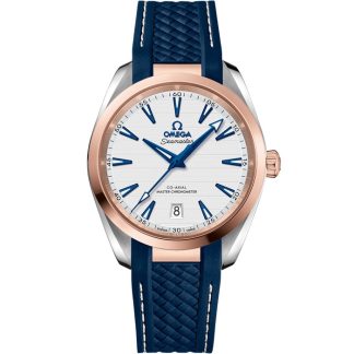 Omega Seamaster Aqua Terra 150M 38 mm, staal - Sedna™ gold met rubberen band 220.22.38.20.02.001