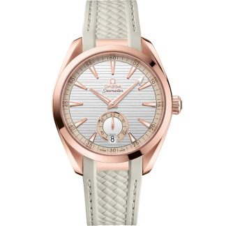 Omega Seamaster Aqua Terra 150M 41 mm, Sedna™ gold met rubberen band 220.52.41.21.02.001