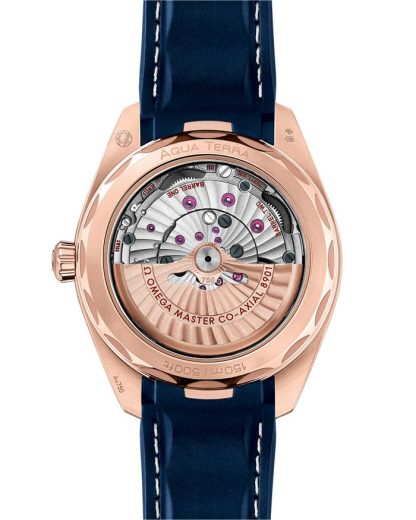 Omega Seamaster Aqua Terra 150M 41 mm, Sedna™ gold met rubberen band 220.52.41.21.03.001 - Afbeelding 2