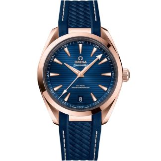 Omega Seamaster Aqua Terra 150M 41 mm, Sedna™ gold met rubberen band 220.52.41.21.03.001