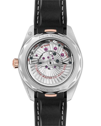 Omega Seamaster Aqua Terra 150M 41 mm, staal - Sedna™ gold met rubberen band 220.22.41.21.02.001 - Afbeelding 2