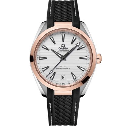Omega Seamaster Aqua Terra 150M 41 mm, staal - Sedna™ gold met rubberen band 220.22.41.21.02.001