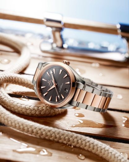 Omega Seamaster Aqua Terra 150M 41 mm, staal - Sedna™ gold met staal - Sedna™ gold 220.20.41.21.06.001 - Afbeelding 2