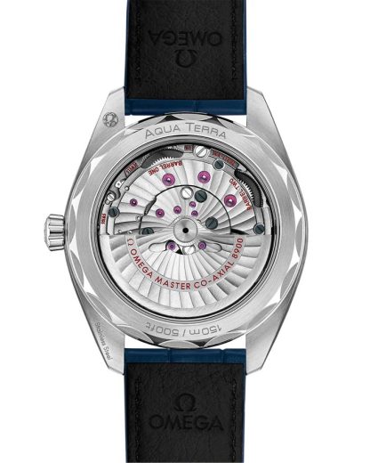Omega Seamaster Aqua Terra 150M 41 mm, staal met leren band 220.13.41.21.03.003 - Afbeelding 2