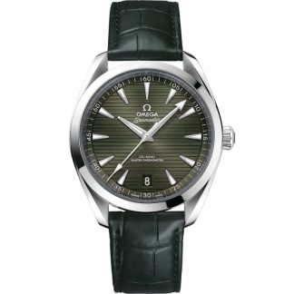 Omega Seamaster Aqua Terra 150M 41 mm, staal met leren band 220.13.41.21.10.001
