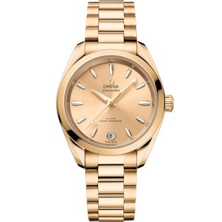 Omega Seamaster Aqua Terra Shades 34 mm, Moonshine™ gold met Moonshine™ gold 220.50.34.20.08.001