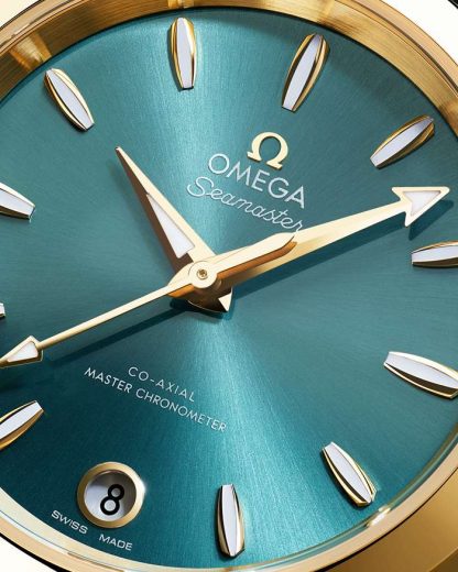 Omega Seamaster Aqua Terra Shades 34 mm, Moonshine™ gold met leren band 220.53.34.20.10.001 - Afbeelding 3