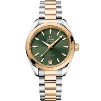 Omega Seamaster Aqua Terra Shades 34 mm, staal - Moonshine™ gold met staal - Moonshine™ gold 220.20.34.20.10.002