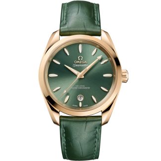 Omega Seamaster Aqua Terra Shades 38 mm, Moonshine™ gold met leer 220.53.38.20.10.001