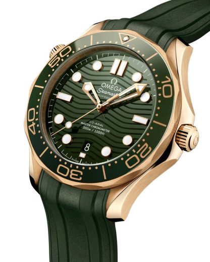 Omega Seamaster Diver 300M 42 mm, Moonshine™ gold met rubberen band 210.62.42.20.10.001 - Afbeelding 3