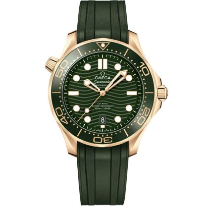 Omega Seamaster Diver 300M 42 mm, Moonshine™ gold met rubberen band 210.62.42.20.10.001