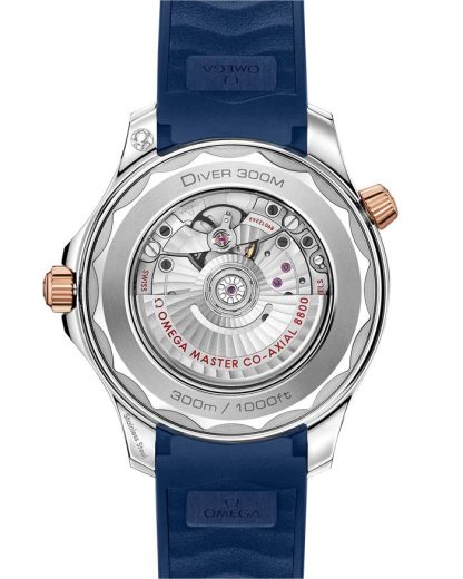 Omega Seamaster Diver 300M 42 mm, staal - Sedna™ gold met rubberen band 210.22.42.20.03.002 - Afbeelding 2