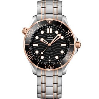 Omega Seamaster Diver 300M 42 mm, staal - Sedna™ gold met staal - Sedna™ gold 210.20.42.20.01.001