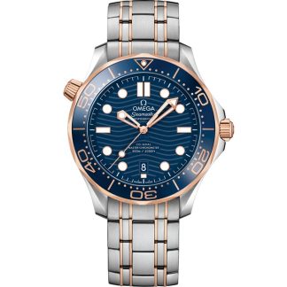 Omega Seamaster Diver 300M 42 mm, staal - Sedna™ gold met staal - Sedna™ gold 210.20.42.20.03.002