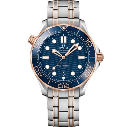 Omega Seamaster Diver 300M 42 mm, staal - Sedna™ gold met staal - Sedna™ gold 210.20.42.20.03.002