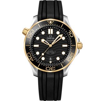 Omega Seamaster Diver 300M 42 mm, staal - geelgoud met rubberen band 210.22.42.20.01.001