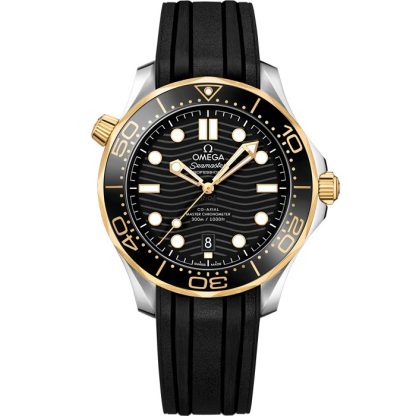 Omega Seamaster Diver 300M 42 mm, staal - geelgoud met rubberen band 210.22.42.20.01.001