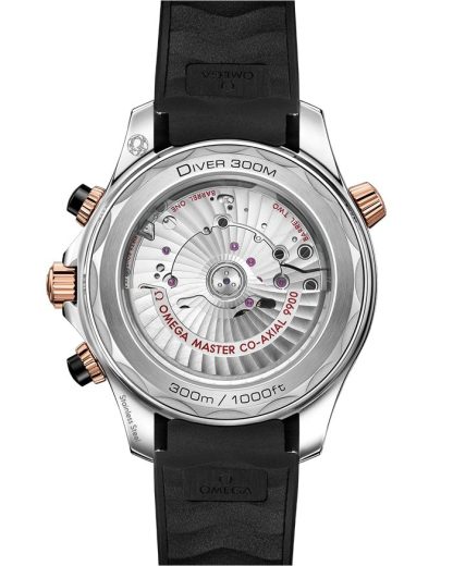 Omega Seamaster Diver 300M 44 mm, staal - Sedna™ gold met rubberen band 210.22.44.51.01.001 - Afbeelding 2