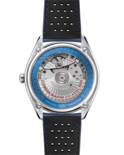 Omega Seamaster Officiële tijdwaarnemer van de Olympische Spelen 39,5 mm, staal met leren band 522.32.40.20.01.001 - Afbeelding 2