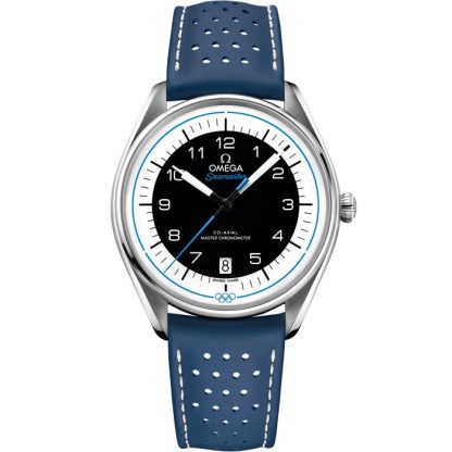 Omega Seamaster Officiële tijdwaarnemer van de Olympische Spelen 39,5 mm, staal met leren band 522.32.40.20.01.001