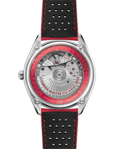 Omega Seamaster Officiële tijdwaarnemer van de Olympische Spelen 39,5 mm, staal met leren band 522.32.40.20.01.004 - Afbeelding 2