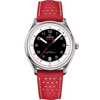 Omega Seamaster Officiële tijdwaarnemer van de Olympische Spelen 39,5 mm, staal met leren band 522.32.40.20.01.004