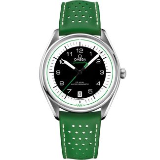 Omega Seamaster Officiële tijdwaarnemer van de Olympische Spelen 39,5 mm, staal met leren band 522.32.40.20.01.005
