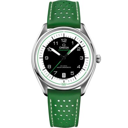 Omega Seamaster Officiële tijdwaarnemer van de Olympische Spelen 39,5 mm, staal met leren band 522.32.40.20.01.005