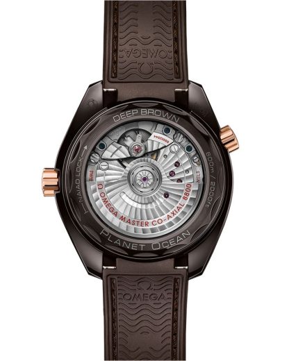 Omega Seamaster Planet Ocean 600M 39,5 mm, bruin ceramic met rubberen band 215.62.40.20.13.001 - Afbeelding 2