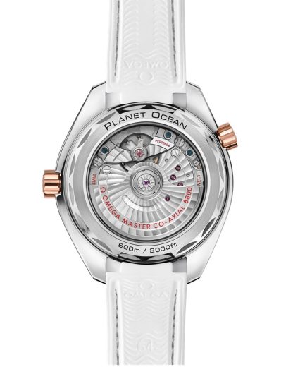 Omega Seamaster Planet Ocean 600M 39,5 mm, staal - Sedna™ gold met leren band met rubberen voering 215.23.40.20.04.001 - Afbeelding 2